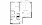 A3.4 - 1 bedroom floorplan layout with 1 bath and 883 square feet.
