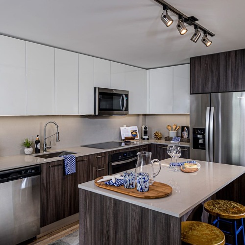 The Art of Living kitchen with ample counter-space and modern appliances