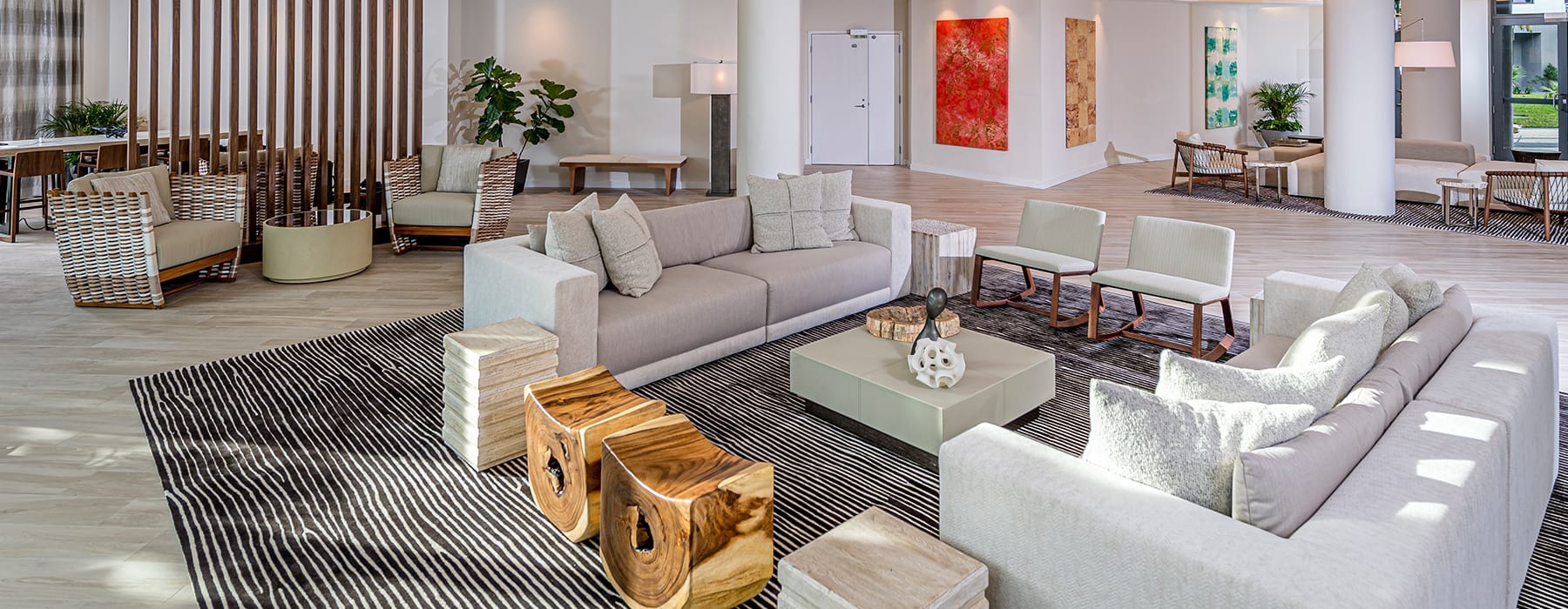 lounge with modern seating and ample space for community